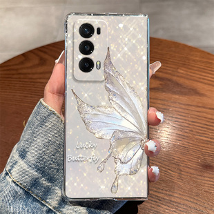适用荣耀MagicV2手机壳至臻新款防摔全包简约时尚小众透明仙仙蝴蝶MagicVS折叠屏保护套超薄高档男女款网红