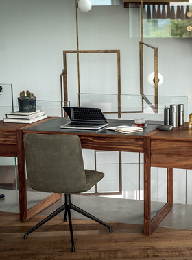 德加设计师ELLE ECRIT书桌实木书桌家用小户型意式北欧风写字书桌