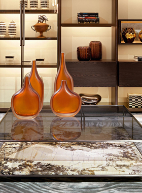 Degas德加定制Visionnaire意式正方形玻璃茶几客厅现代轻奢矮茶桌