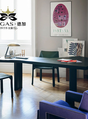 德加cassina书桌实木意式极简扇形桌子中古设计师蝴蝶异形办公桌
