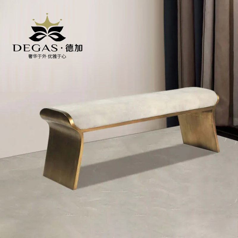 degas轻奢床尾凳卧室床边真皮