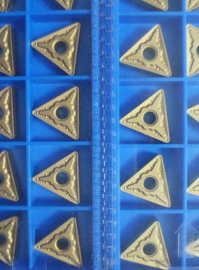 厦门数控车轴承刀片TNMG160408-QM GP1225三角形外圆车钢件金黄色