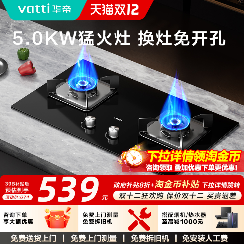 华帝燃气灶i10059B双灶家用天然