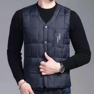 坎肩秋冬季 短款 加厚 棉服马甲羽绒背心中老年保暖羽绒马甲大码 男士