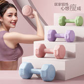 哑铃女士健身器材家用瘦肚子杠铃壶铃儿童青少年女小哑铃2KG一对