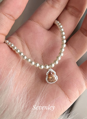 1.15上新85折【香槟金葫芦】轻奢贵气摩卡珠项链小众设计感锁骨链