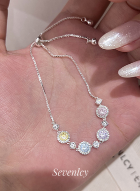 七与 新品【气泡彩糖】温柔糖果色多巴胺小众精致可抽拉手链饰品