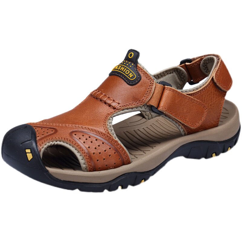 CLEARANCE HANDLING BROKEN CODE PAUL CAMEL SUMMER BREATHABLE BAOTOU LEATHER BEACH SHOES WATERPROOF OUTDOOR SANDALS MENS SHOES