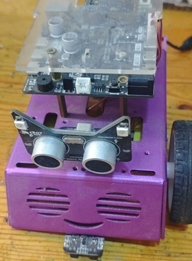 紫色Scratch编程机器人，带超声波传感器红外避障功能！ 议价