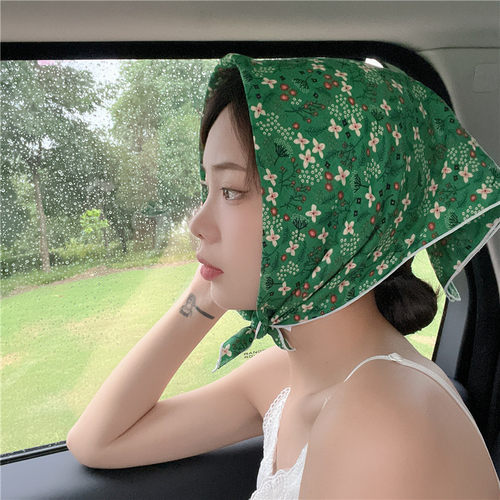 复古小领巾法式女春夏秋