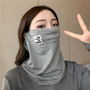 2026新款防晒面罩面纱女夏季户外全脸防护遮阳骑车莫代尔字母挂耳