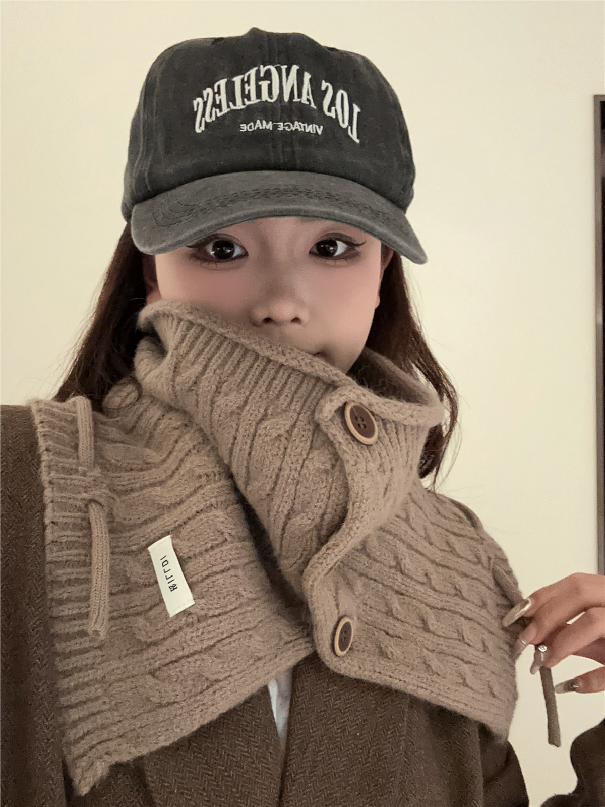 秋冬护颈脖套女保暖假领子披肩