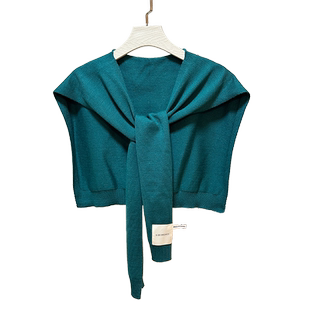 春秋空调房搭肩纯色小披肩外搭衬衫夏季打结针织毛线时尚围巾女款