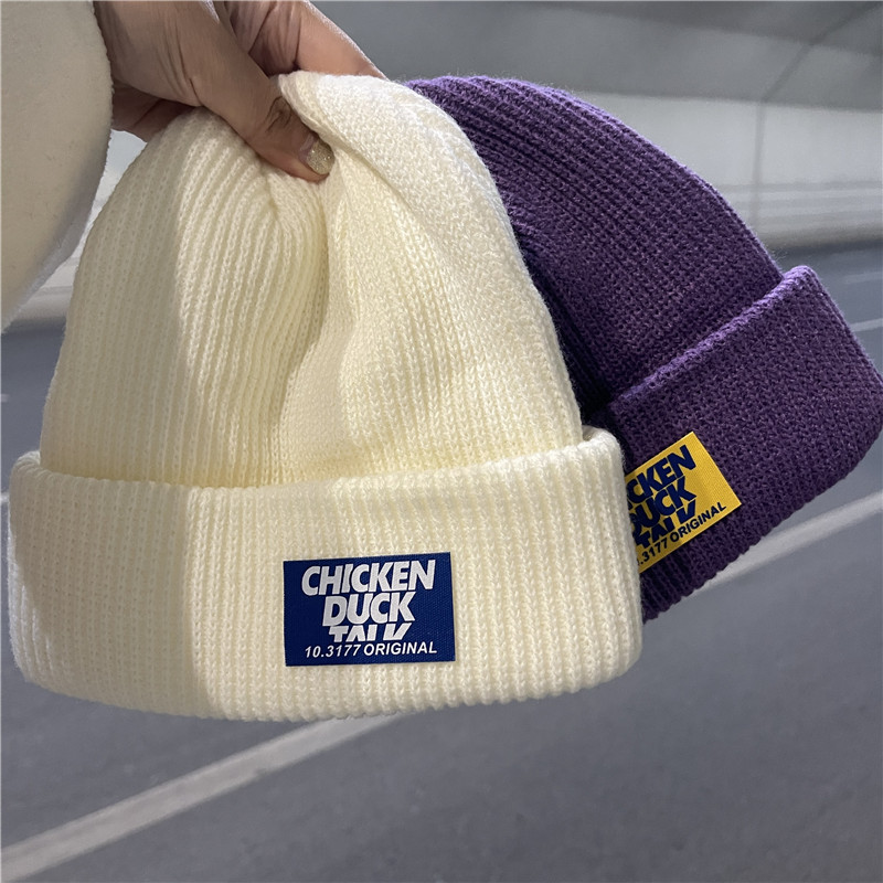 大头围毛线帽情侣百搭秋冬