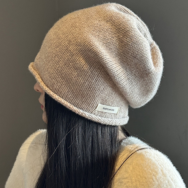 纯色羊毛针织毛线堆堆帽女秋冬日系简约百搭保暖防寒护耳包头帽子,服饰配件/皮带/帽子/围巾,帽子,淘宝优惠券,粉丝福利购,淘宝优惠卷