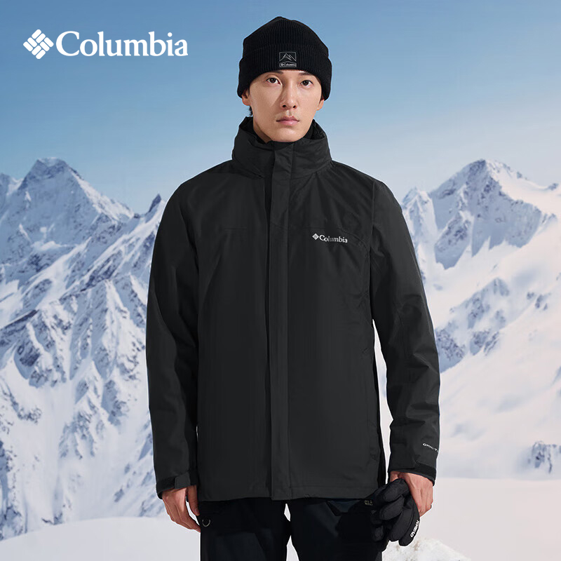 哥伦比亚抓绒内胆三合一冲锋衣