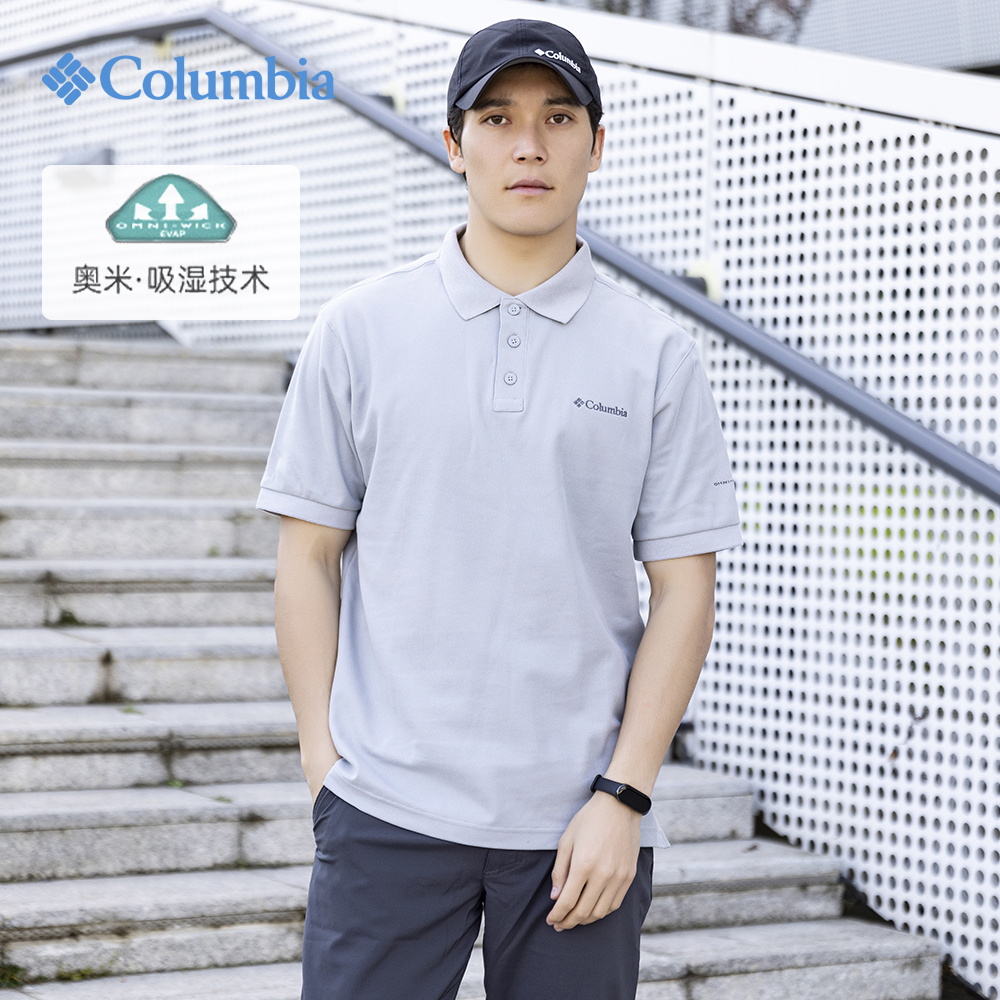 哥伦比亚T恤短袖跑步男子