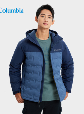 Columbia哥伦比亚户外男24秋冬新款防水金点热能保暖羽绒服WE7857