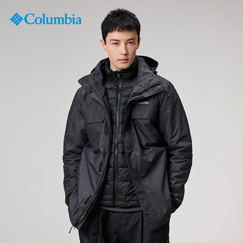 哥伦比亚防水保暖三合一冲锋衣