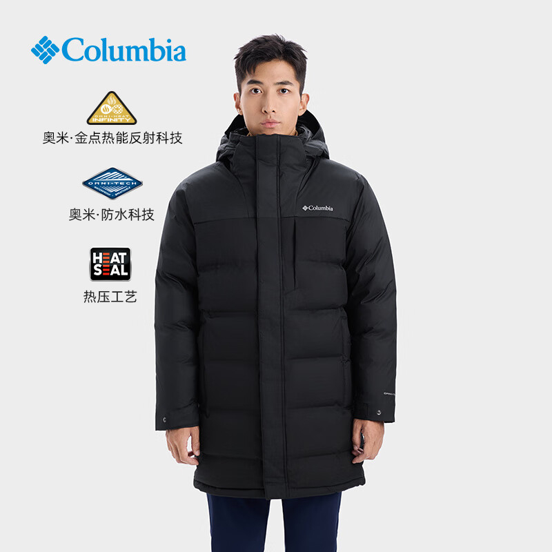 哥伦比亚25秋冬新款中长款羽绒服