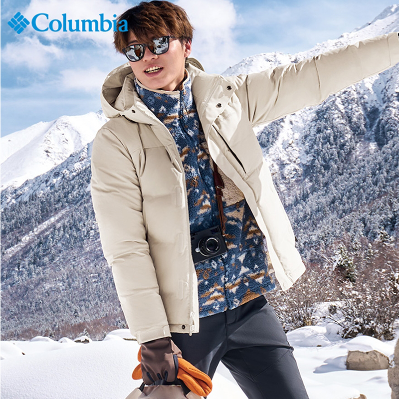 Columbia哥伦比亚户外男金点保暖防水800蓬鹅绒羽绒服外套XE4306