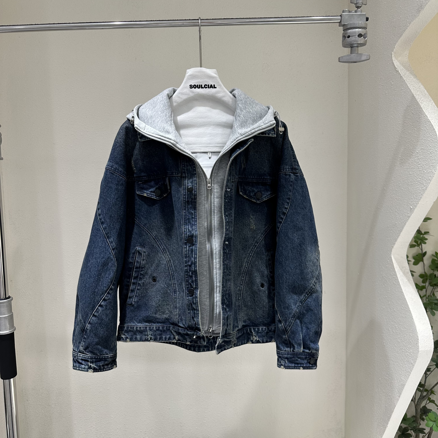 2025秋冬新款男士牛仔羽绒服