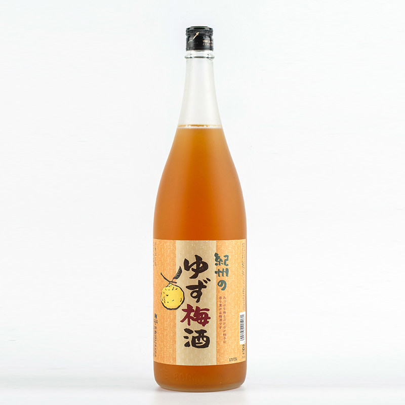 日本进口梅酒 12度中野纪州柚子梅子酒1.8L瓶装配制果酒 正品特价