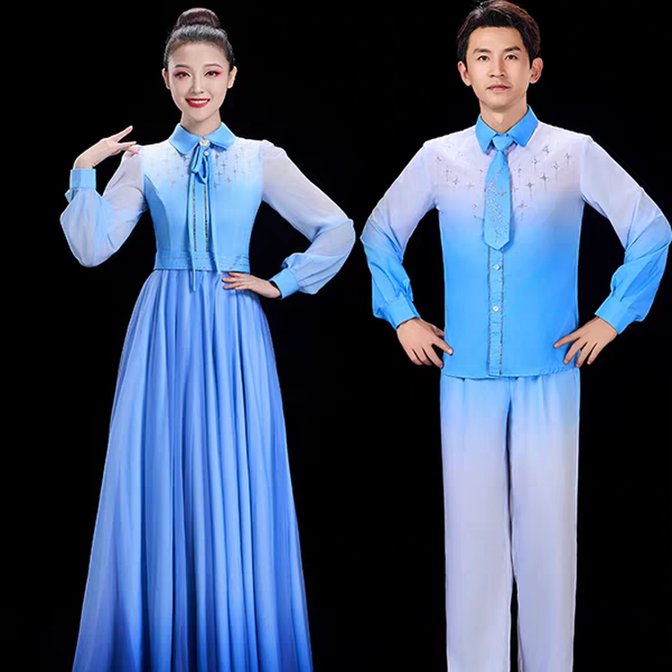 成人合唱服女长裙开场舞演出服