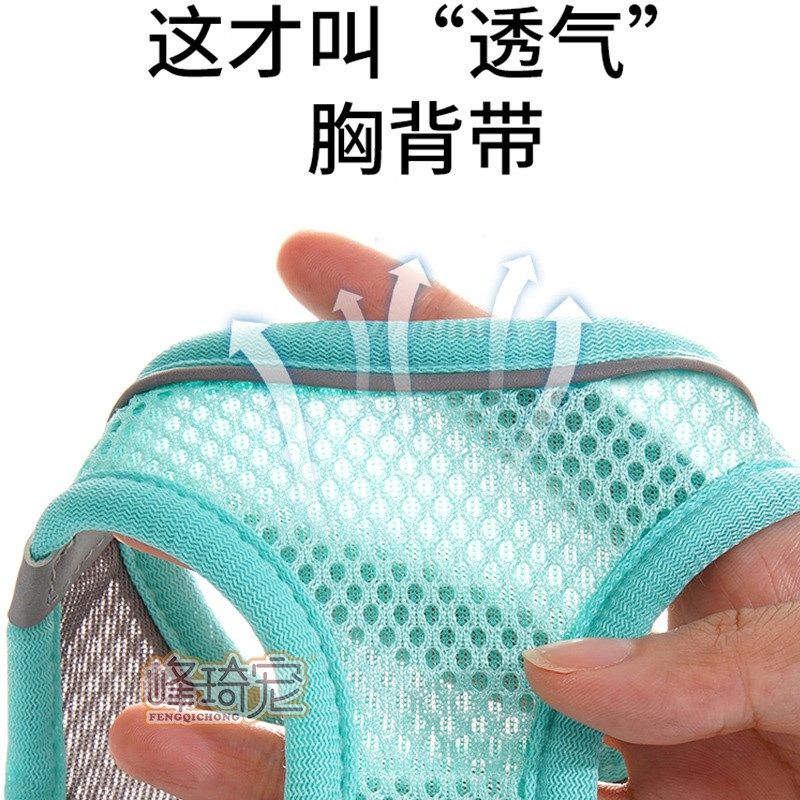 博美犬专用牵引绳背心式小体狗狗幼犬夏季遛狗绳子不勒脖小型犬