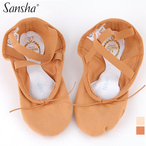 软鞋练功鞋弹力Sansha/三沙帆布