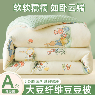 大豆纤维被子被芯针织棉被豆豆绒保暖冬被学生宿舍秋冬被2024新款
