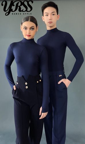 摩登舞服YRSS打底衫长袖蓝长裤