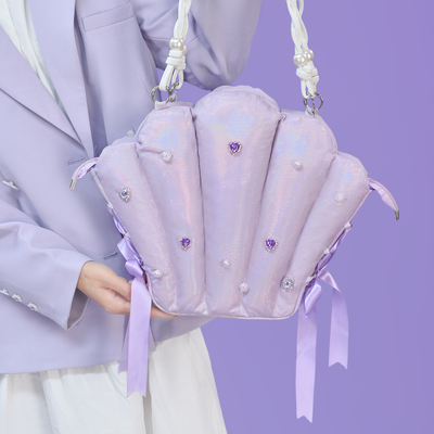 小众设计感紫色Lolita包包