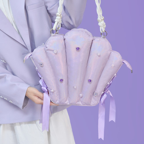 小众设计感紫色Lolita包包