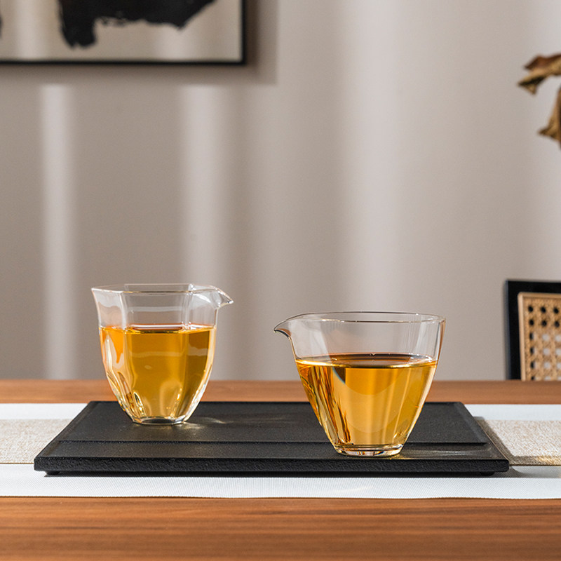 耐热玻璃公道杯加厚分茶器图片