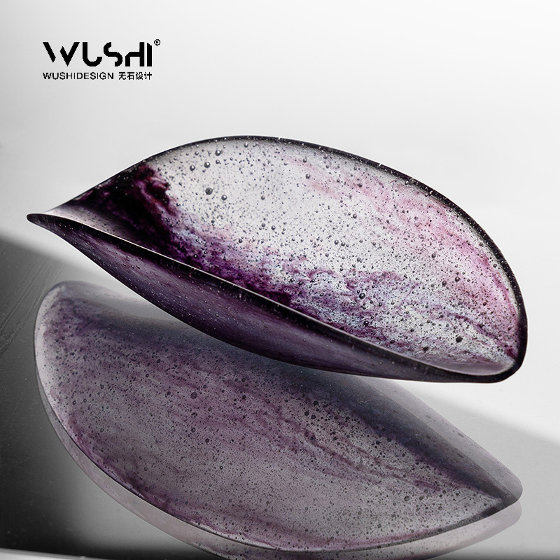 与山堂高端手工古法琉璃茶荷茶则禅意茶具投茶器赏茶家用茶道配件