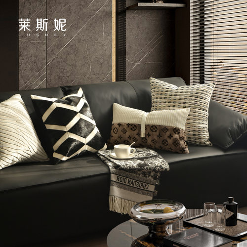 沙发抱枕高级感意式沙发靠腰枕