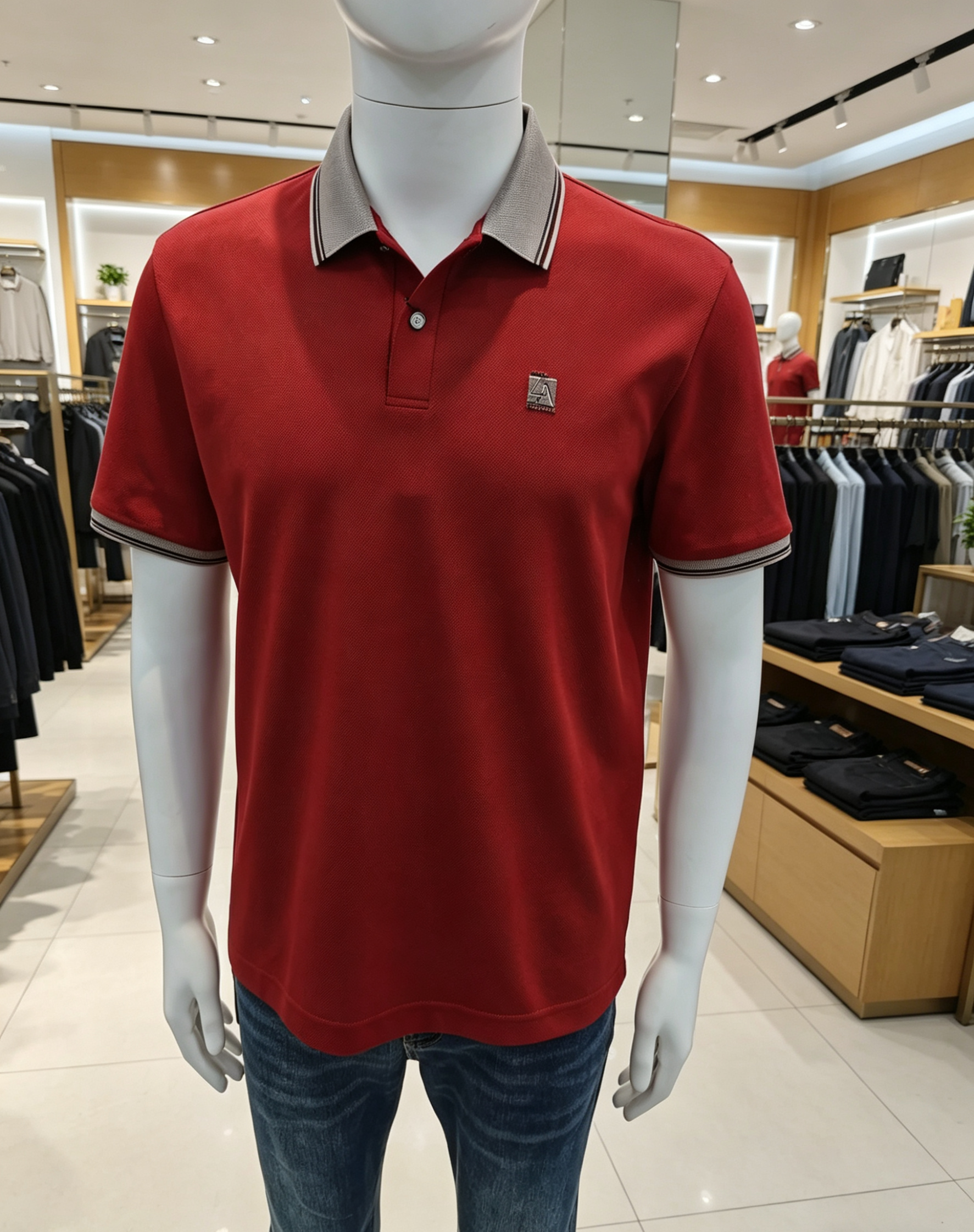 高端品牌2026夏季新款男士短袖红色POLO衫休闲翻领T恤上衣男潮流