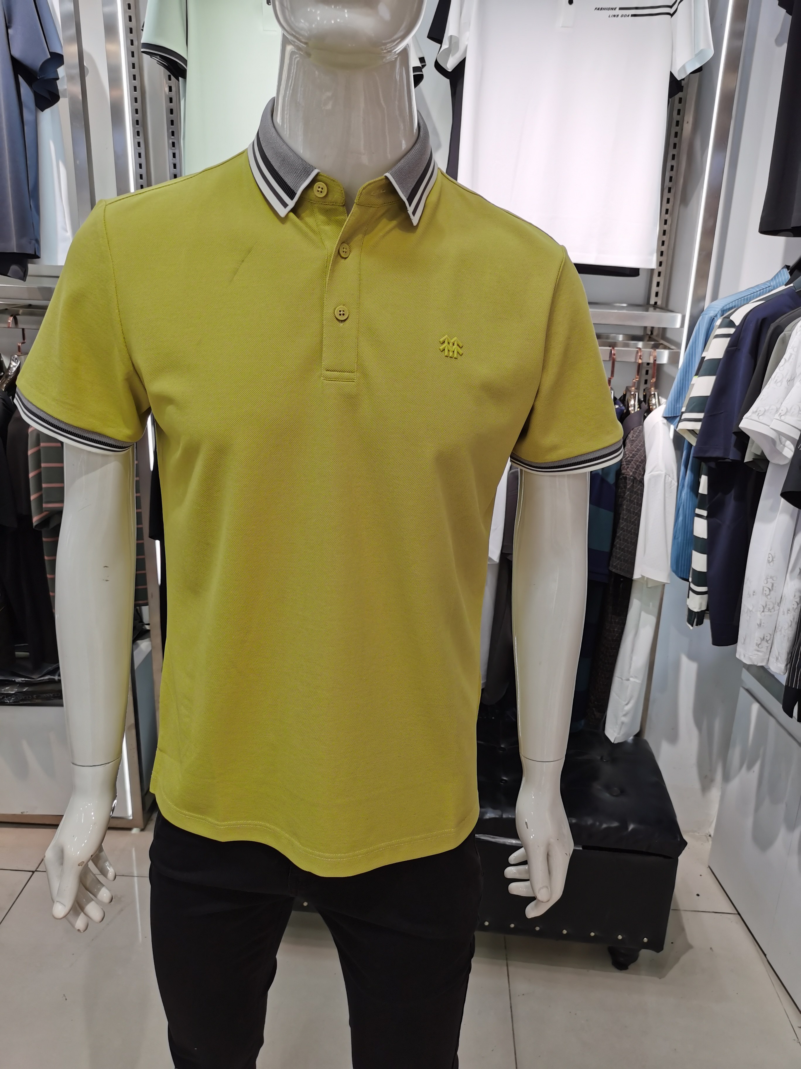 高端2026年夏季新款男士翻领短袖T恤时尚潮流百搭休闲半袖上衣男