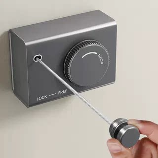 室内免打孔伸缩晾衣绳