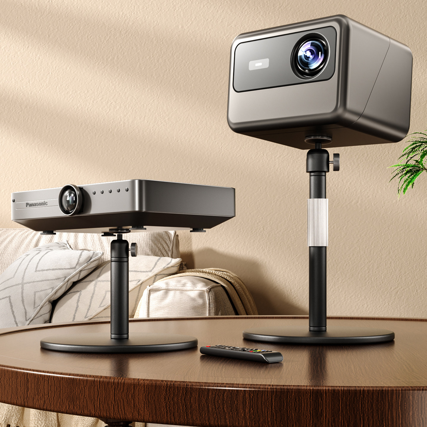 投影仪支架可伸缩调节万向云台家用桌面放置台适用坚果 n13极米小