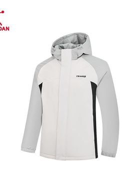 乔丹运动风衣男2025新款防风加绒保暖防泼水休闲外套QDEFD3254108