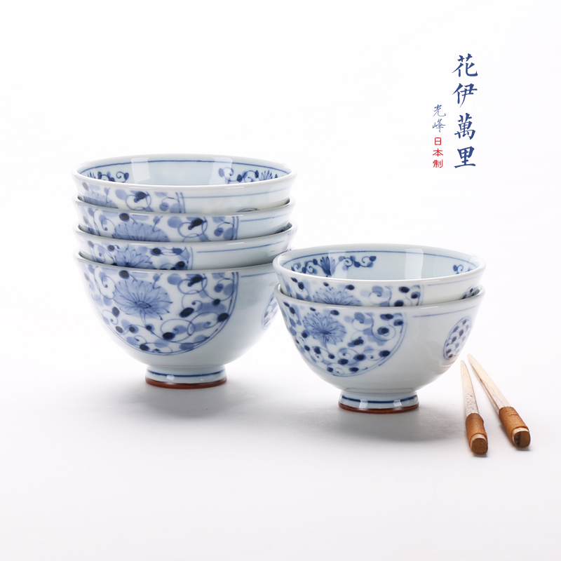 风釉下彩米饭碗光峰陶瓷日式