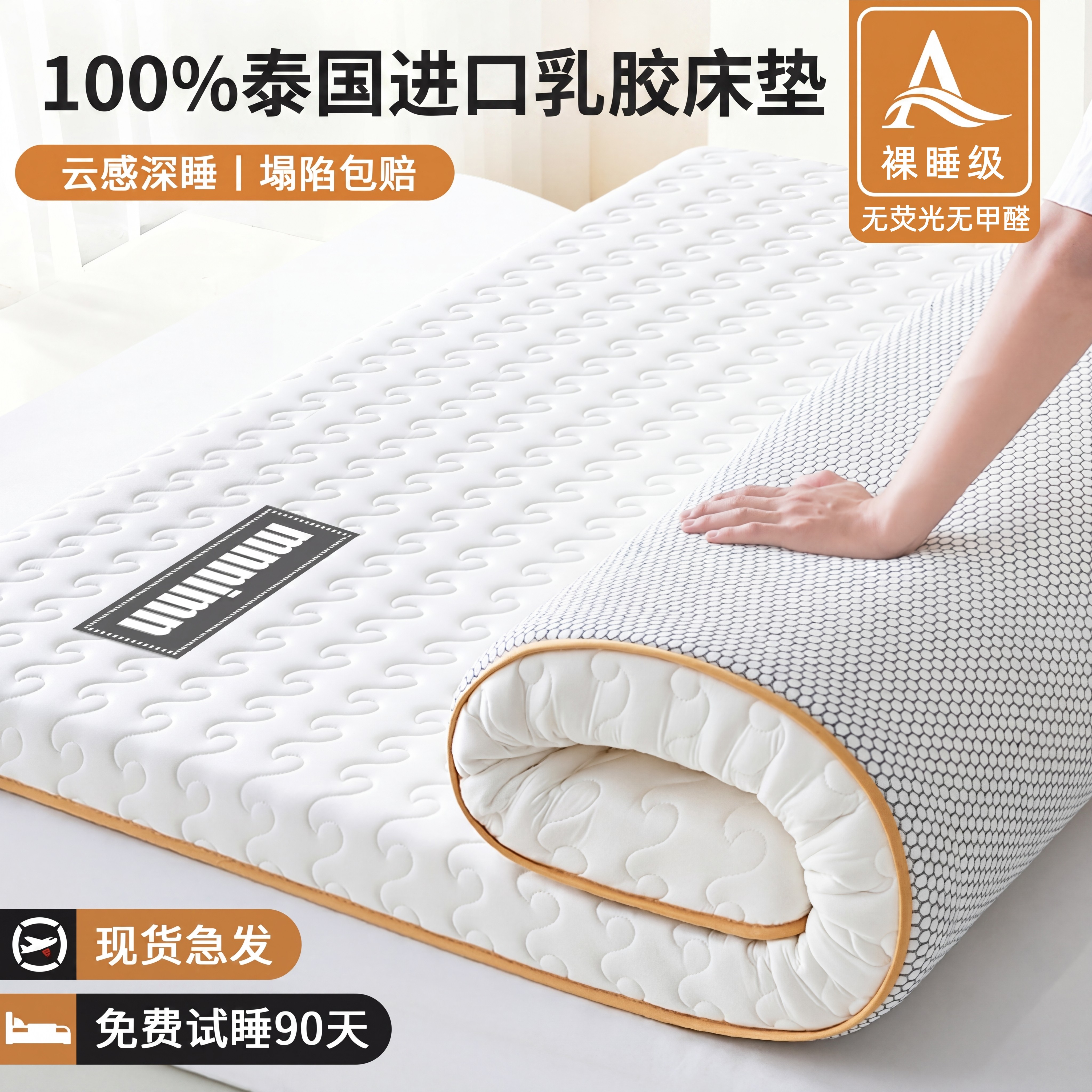 乳胶床垫软垫家用卧室180x200榻榻米垫子租房专用1米5x2米床褥垫