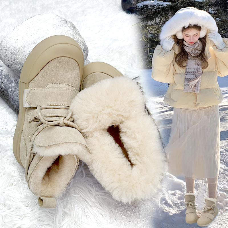 抗寒-20°纯羊毛雪地靴