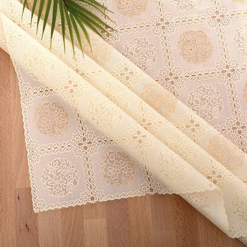 仿蕾丝PVC防水防烫免洗餐桌布