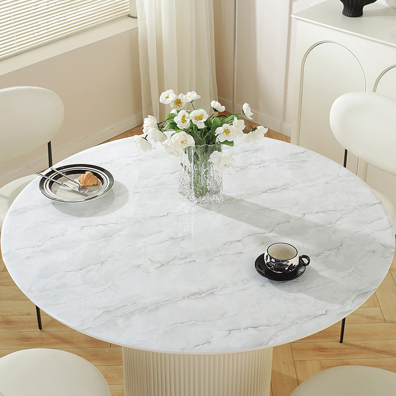 圆桌隔热防烫转盘塑料台布定制