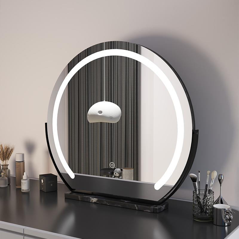 智能半圆梳妆镜可旋转化妆镜