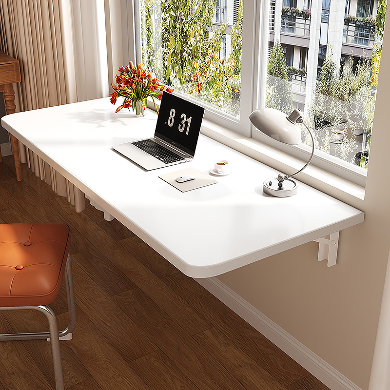 客厅墙上置物架折叠桌木板