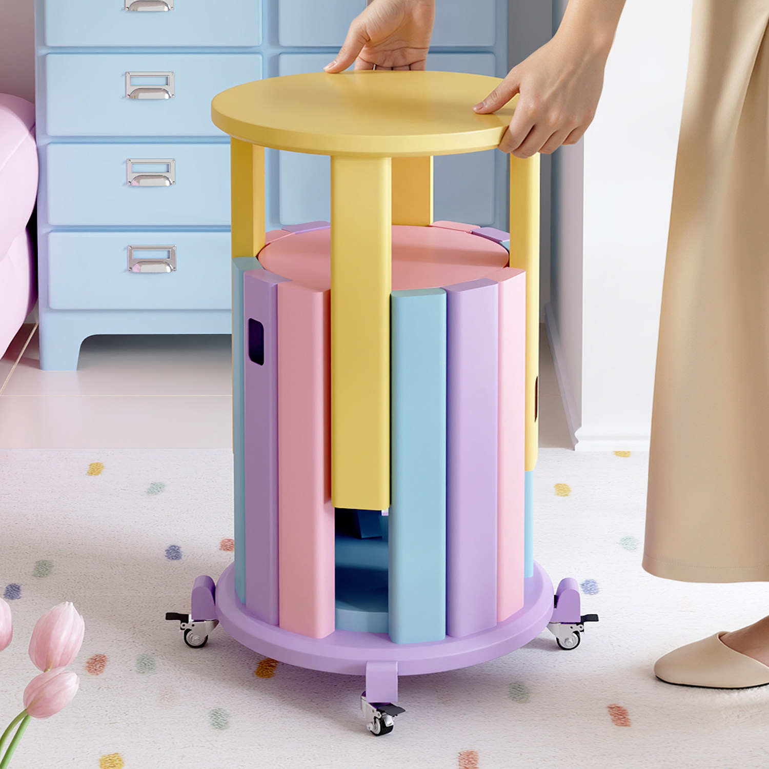 三梦多巴胺叠叠乐凳子家用可叠放餐桌组合凳堆叠餐凳备用圆凳椅子,住宅家具,矮凳,淘宝优惠券,粉丝福利购,淘宝优惠卷